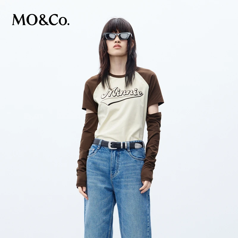 抗菌MOCOT恤可拆卸袖套短袖圆领学院风MBC3TEE001