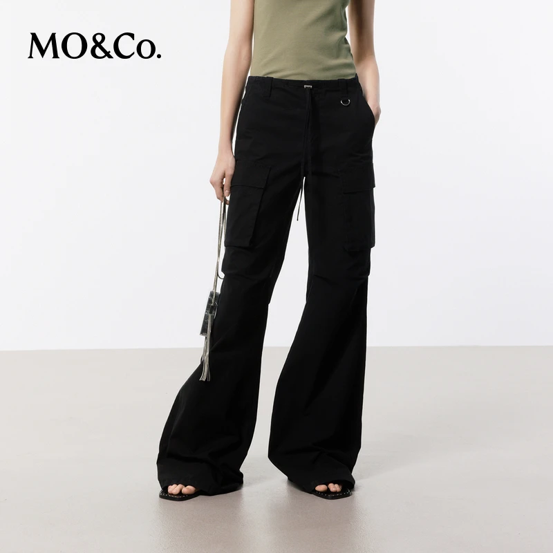 MOCO夏工装风宽松微喇阔腿休闲裤MBD2PATT55