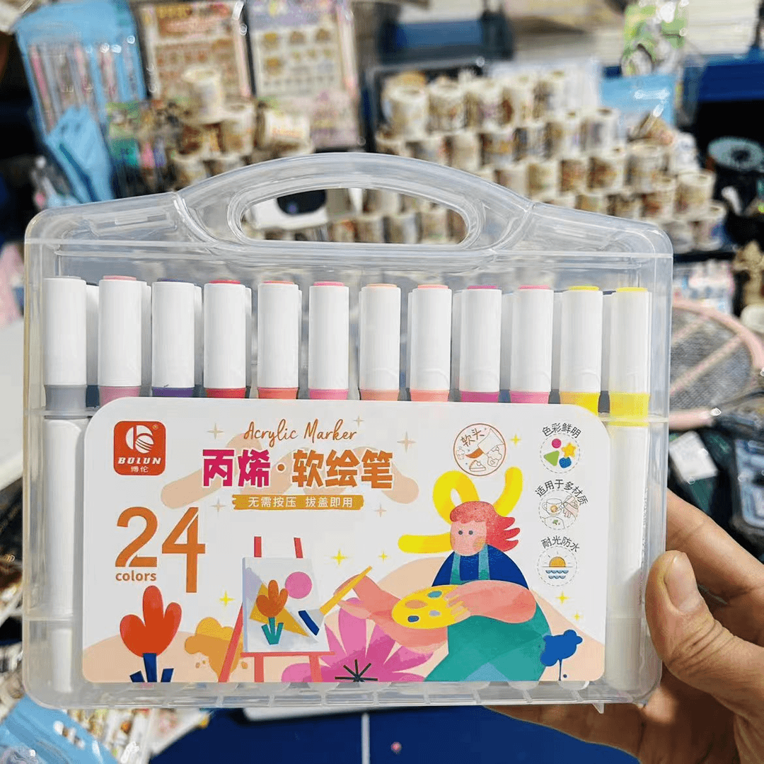 NO.635 博伦24色丙烯马克笔 一盒