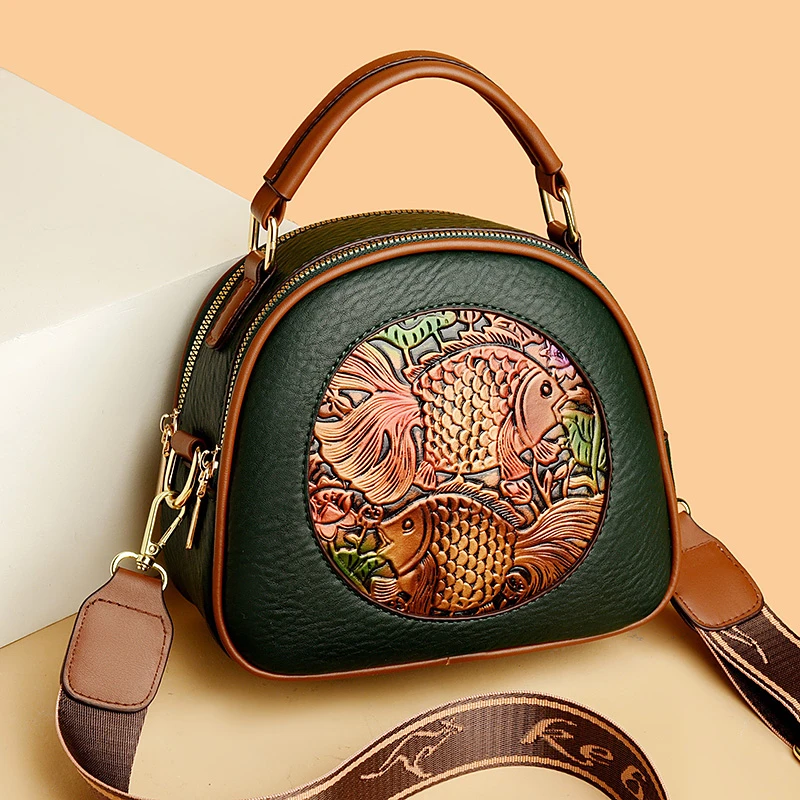 科彼黛鼠女包包包年年有余之双鱼手提单肩斜挎挎包女包29029女士