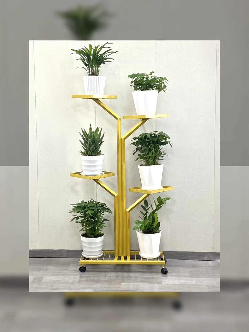 花架子阳台植物架客厅多层花架多层铁艺花架时尚高端移动置物架