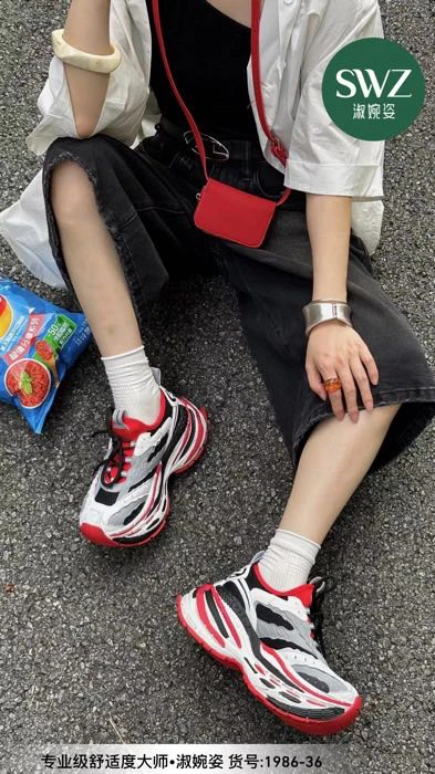 7cm厚底增高做旧复古擦色新款老爹鞋女炸街运动休闲街舞