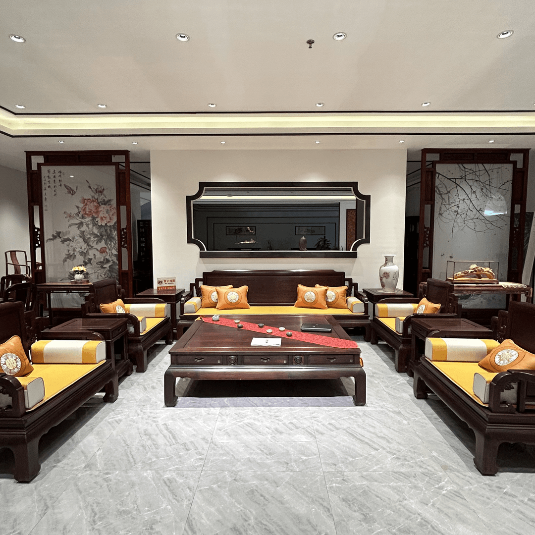 大中华沙发十件套（平几大平几*高几*花几*单人位*双人位*三人位）