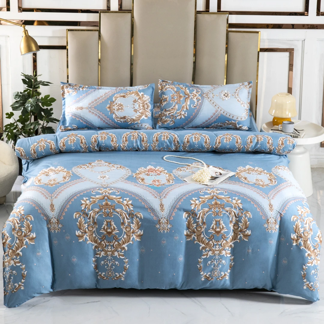 30天试睡！！！私人别墅定制-欧式蓝调轻奢风高端磨毛四件套