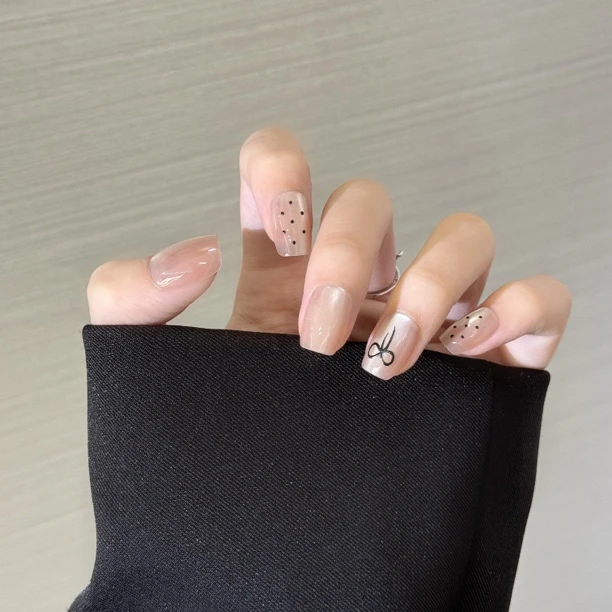 【可爱波点】花七七穿戴甲女生显白日常蝴蝶结小短T编号05