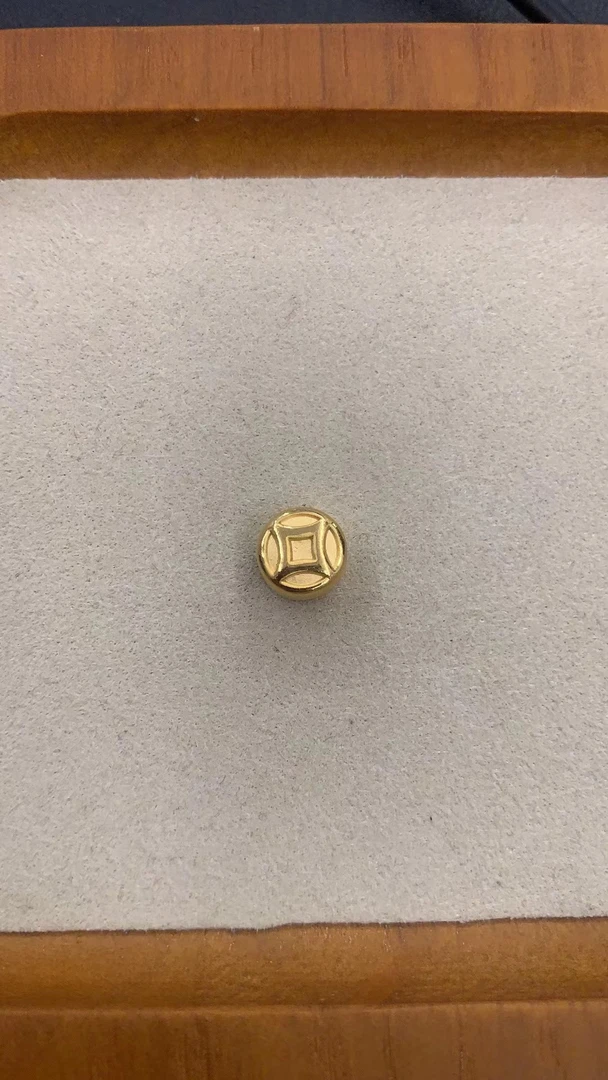 足金999  铜钱转运珠中穿