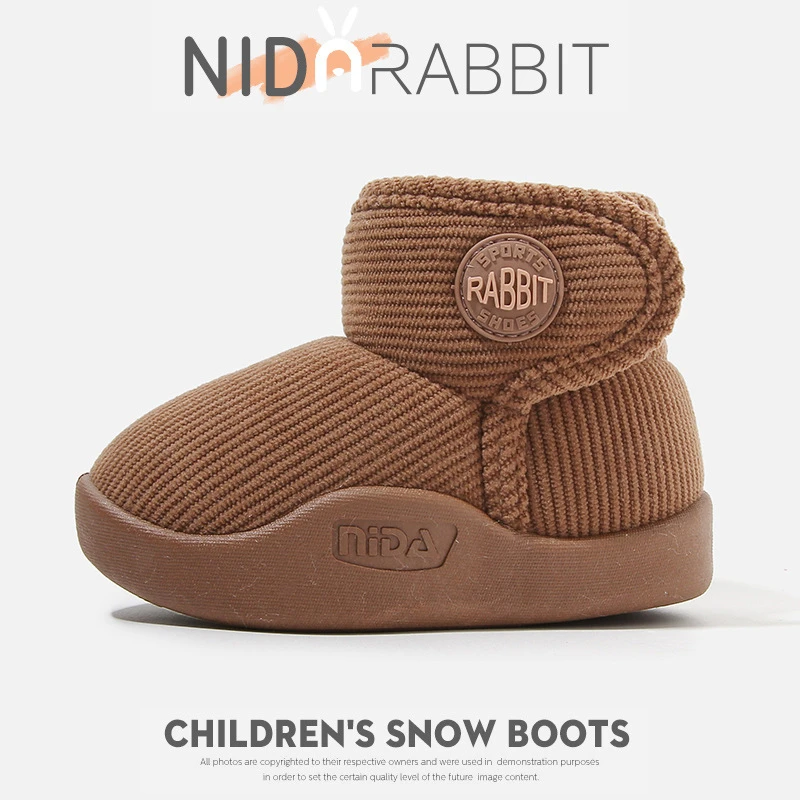 儿童雪地鞋冬季新款棉鞋软底宝宝学步鞋雪地户外鞋保暖1一6雪地靴