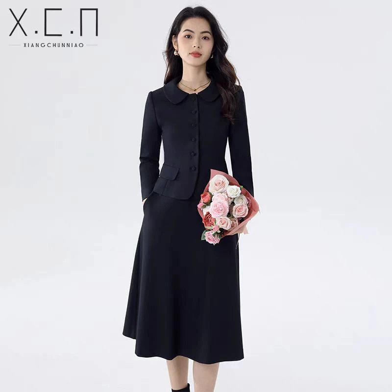 祥春鸟【法香赫拉长款】双十二时尚爆款减龄高档小香风套装-XCN988