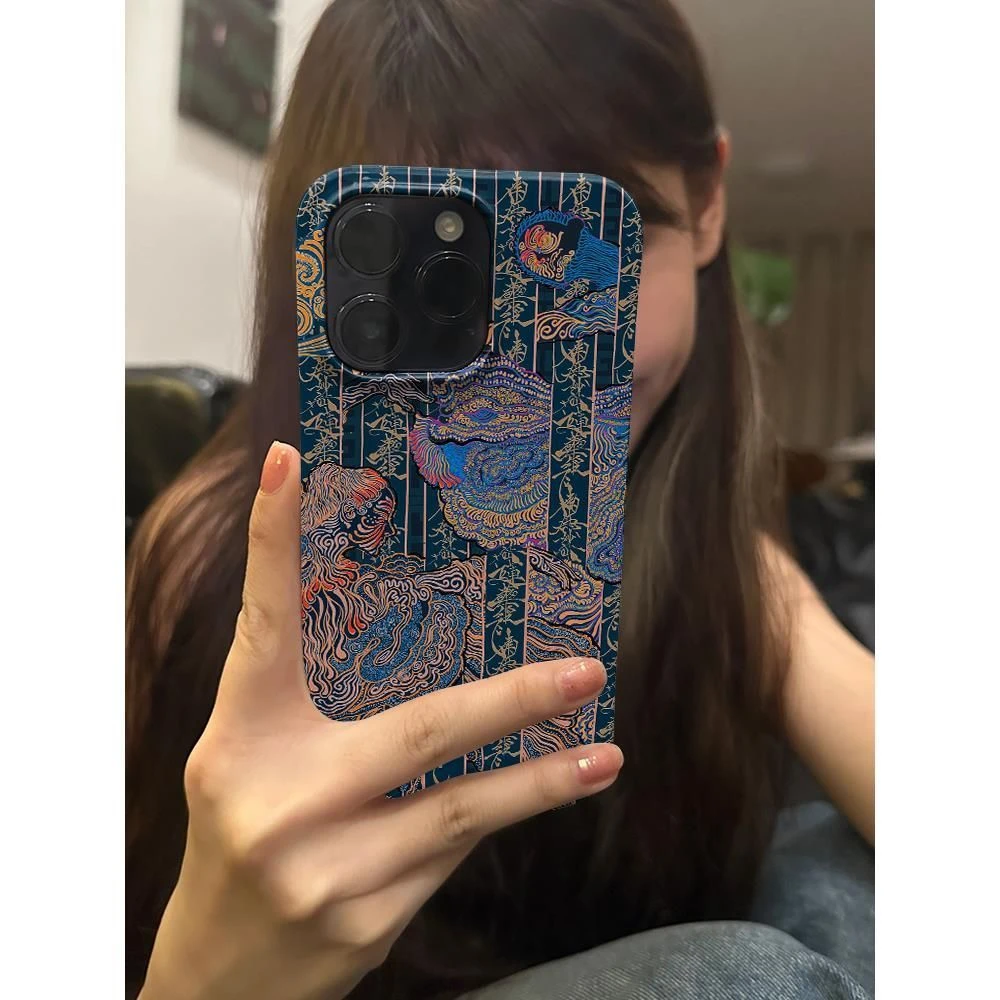 古典木雕适用苹果15PROMAX手机壳iPhone14复古13艺术12菲林11硬壳