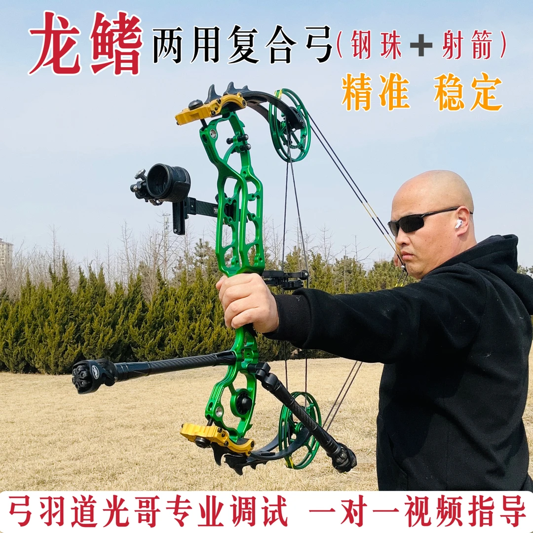 龙鳍钢珠射箭两用复合弓箭户外活动套装
