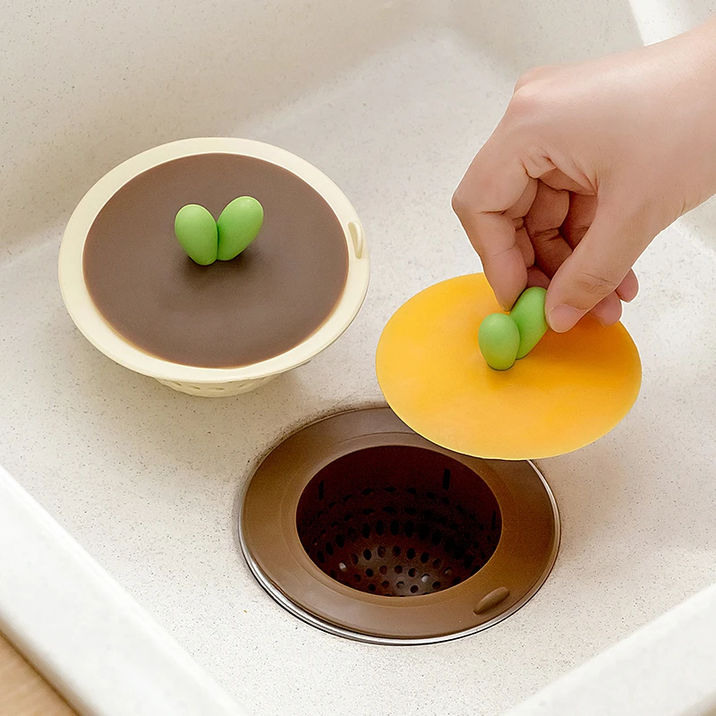 卫生间硅胶防堵防臭封闭地漏盖厨房水槽水池洗菜盆毛发垃圾过滤网