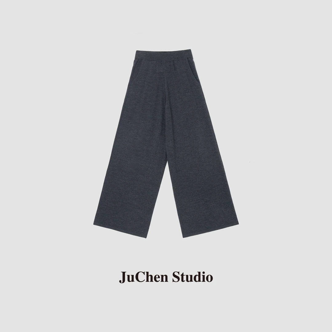 “格雷时光”超细绵羊毛秋冬慵懒垂顺软糯松紧腰休闲裤FWXGJC018-56