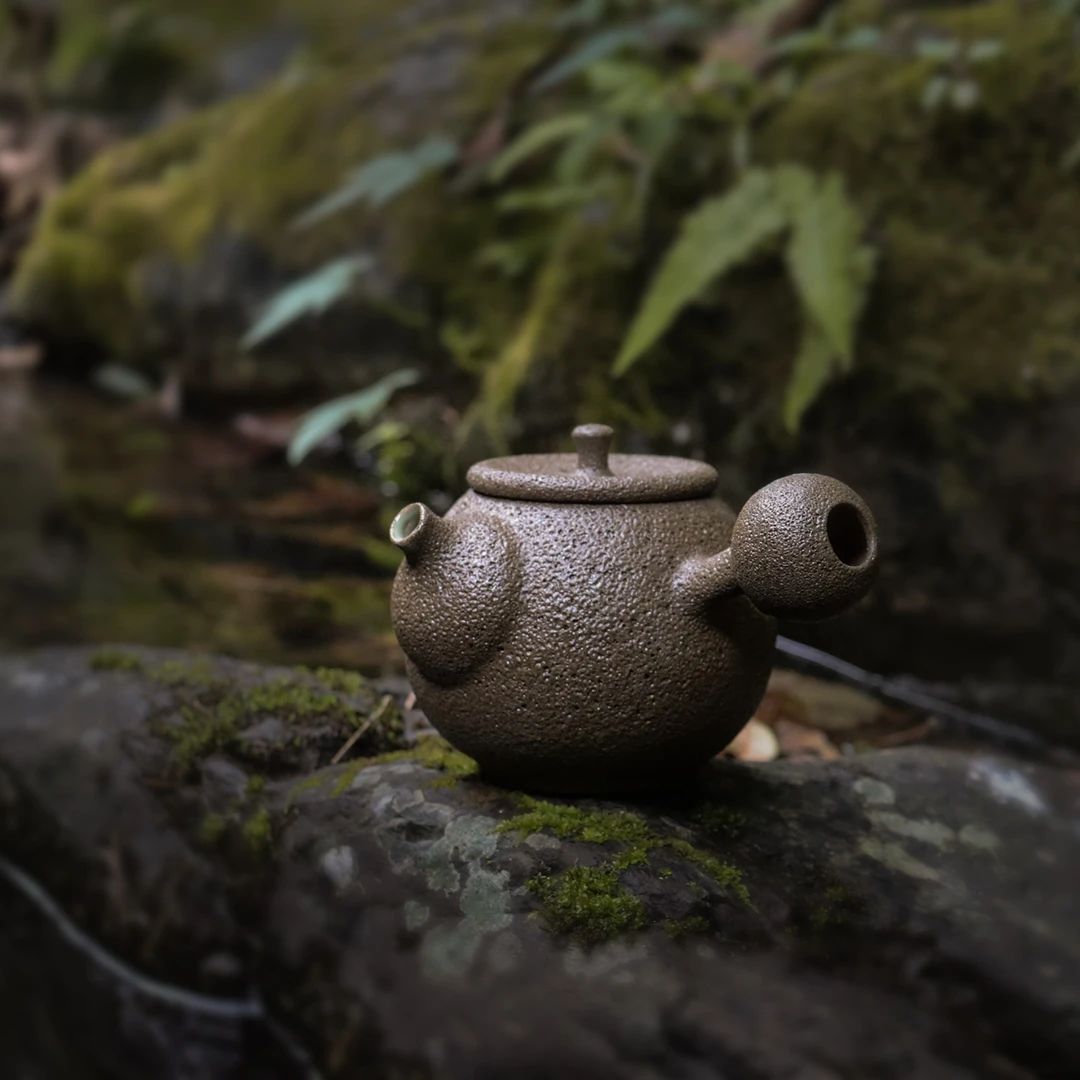 冰碛岩罗刹壶大圆侧把壶