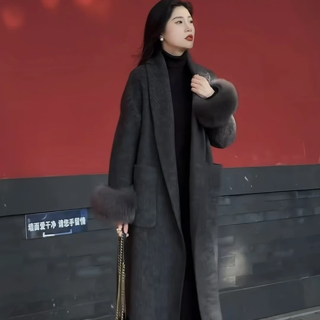 【钻石姐专享】2413冬天衣服羽绒大衣长款外套加绒派克服新款女士