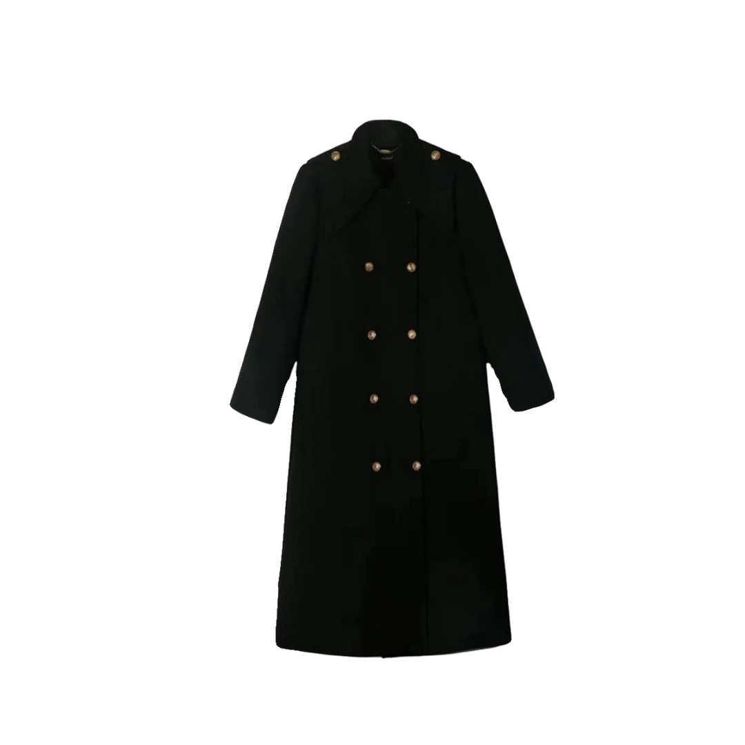 【羽绒内胆】2025冬季爆款加厚西服面料女长款大衣羽绒服外套