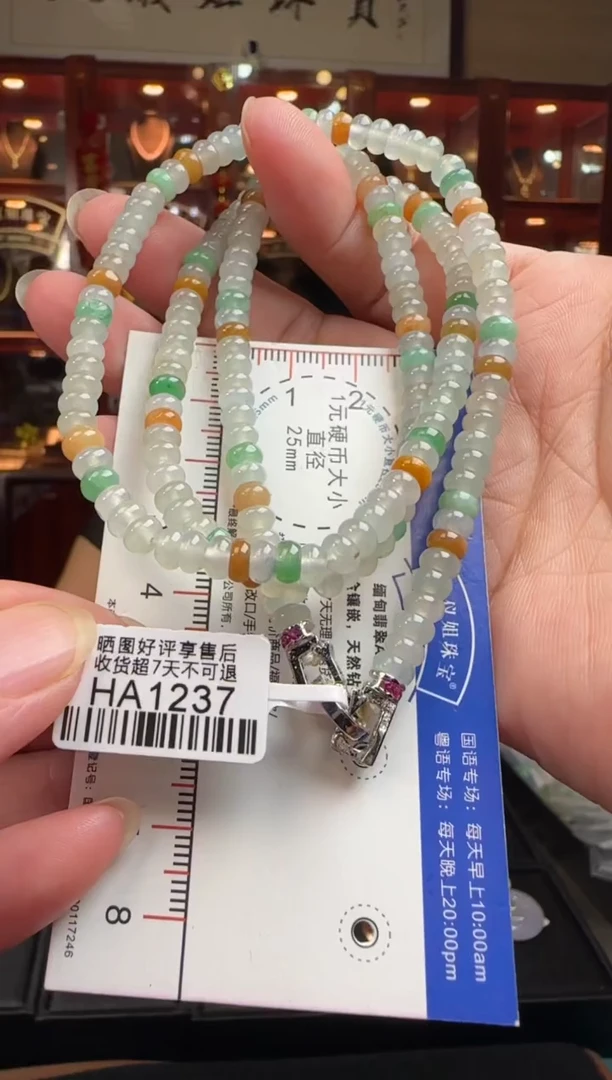 【闪购商品】翡翠项链未镶嵌HA1237彩珠项链