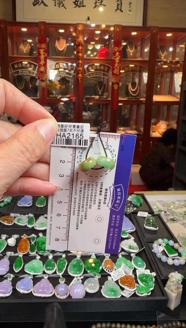 【闪购商品】翡翠颈饰未镶嵌HA2165路路通2粒