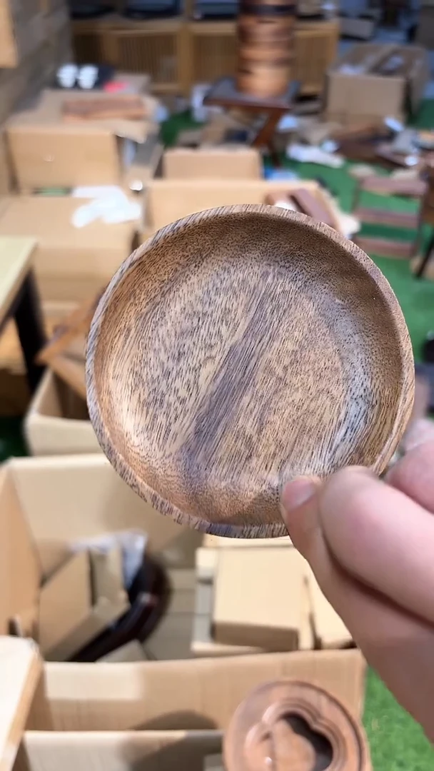 【闪购商品】胡桃木小圆碟 小圆碟