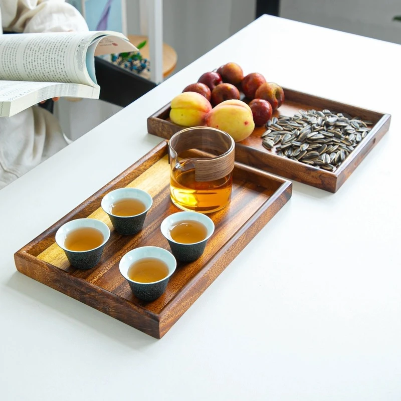 实木茶奉托盘ins风餐盘果盘高档木质茶杯托盘家庭用收纳盘点心盘