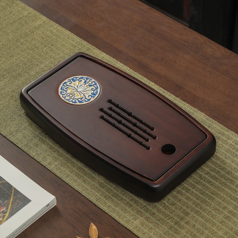高端复古手工干泡台茶盘适合女生家用竹制日式茶台简约小型茶托盘
