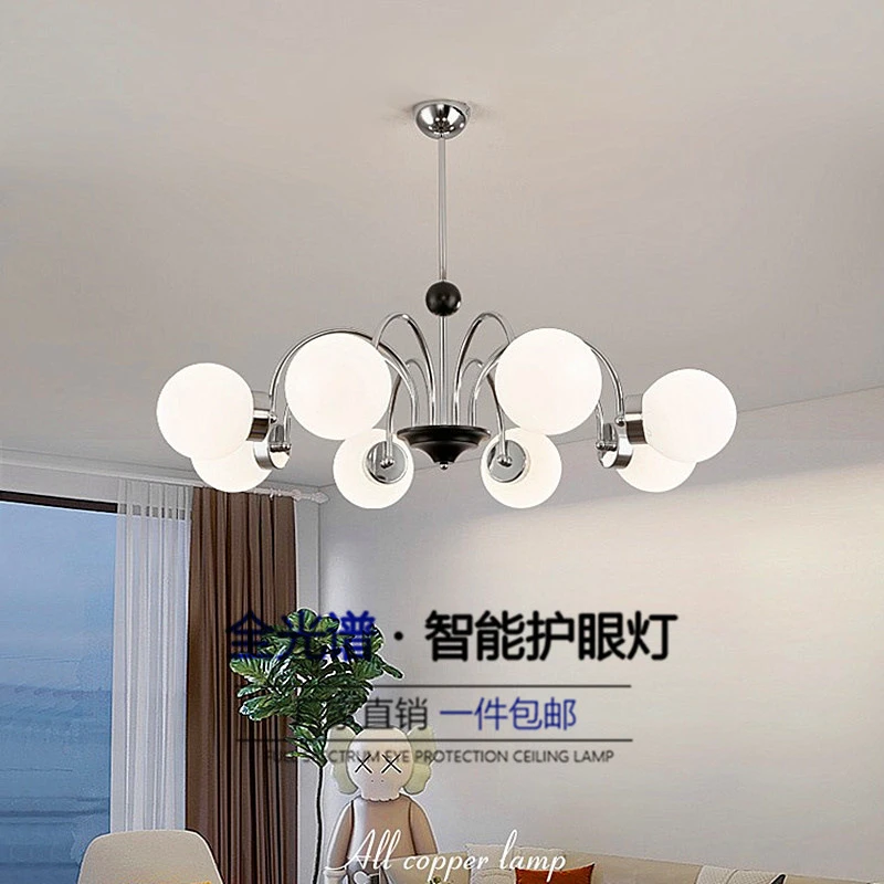 中古美式法式复古吊灯大气奶油风魔豆灯led楼梯餐厅卧室客厅灯