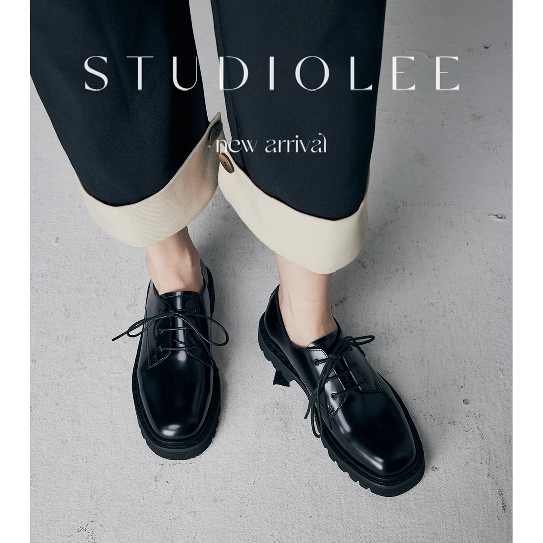 【晚上福利款】葡萄妈studiolee英伦方圆头乐福系带德比皮鞋女春秋