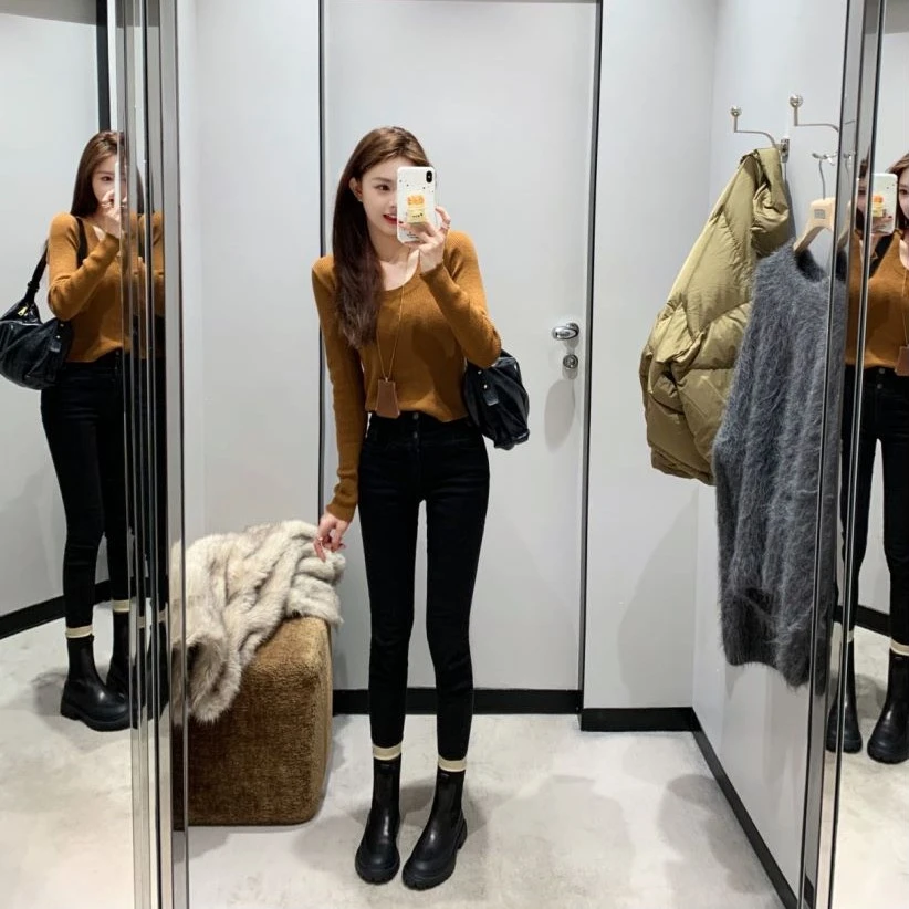 【4折清仓款】葡萄妈studiolee~显腿细修身百搭九分小脚牛仔裤女