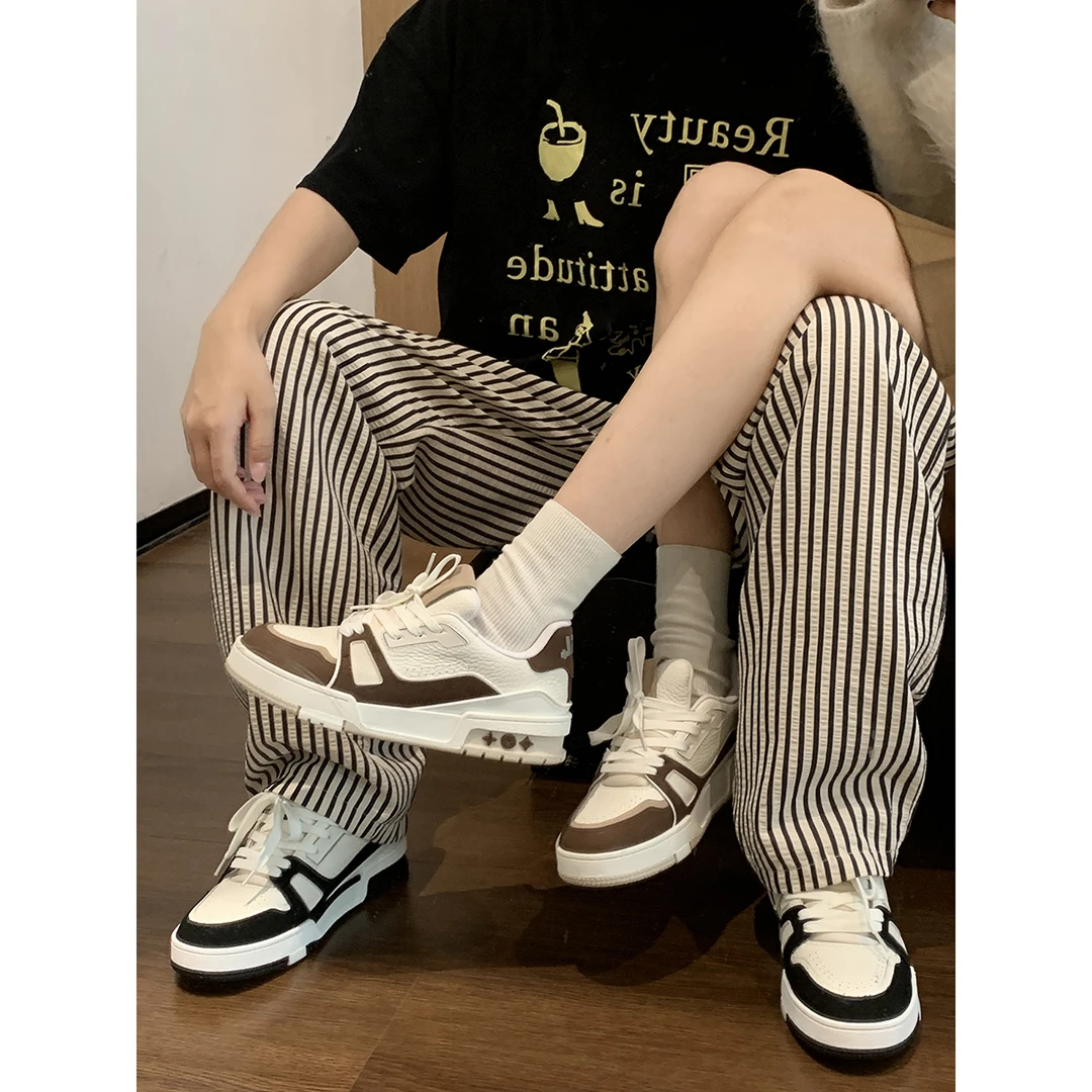 【下午四折福利款】葡萄妈studiolee圆头厚底运动风拼色小白鞋女