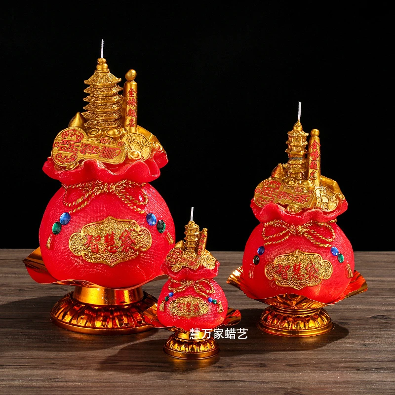 金色文昌塔蜡烛灯智慧荷花智慧袋蜡烛灯防风罩室内室外蜡烛厂家