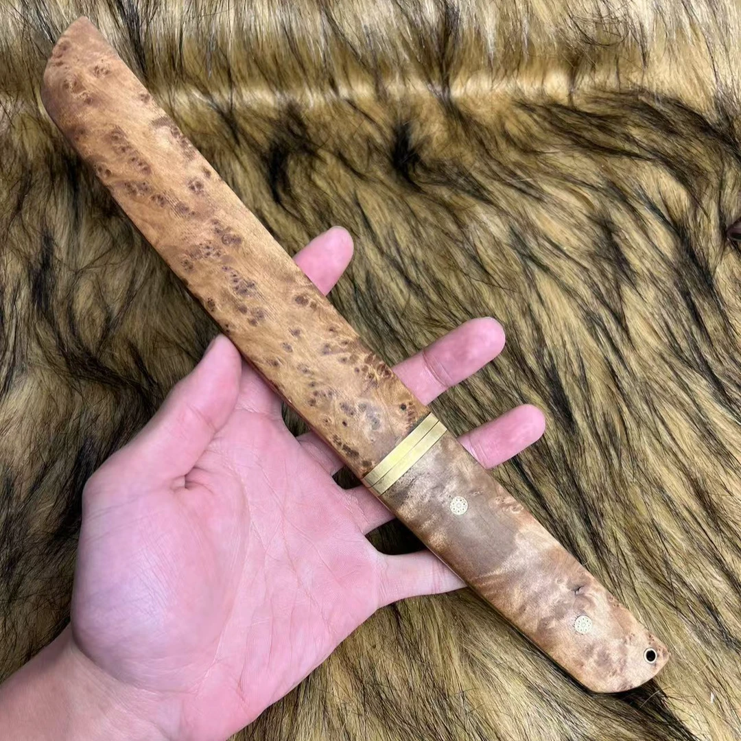 【工匠级】太行陈化飘香满瘤疤崖柏大马士革手工刀