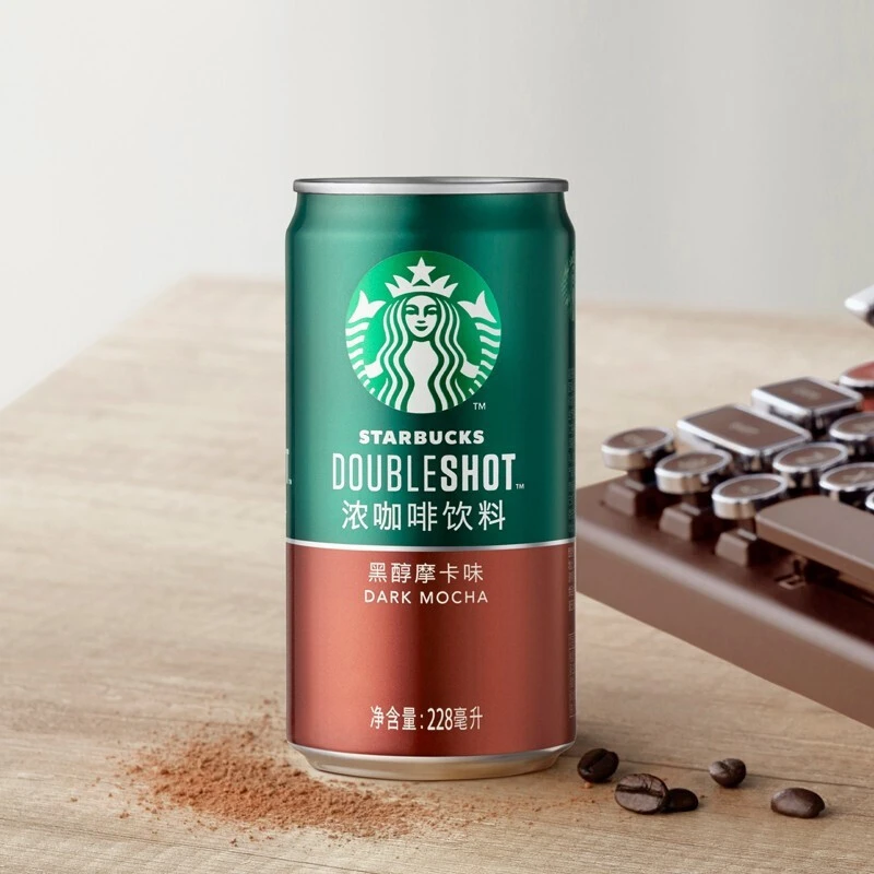 【直播推荐】Starbucks/星巴克倍醇小绿罐228ml*6黑醇摩卡浓咖饮料