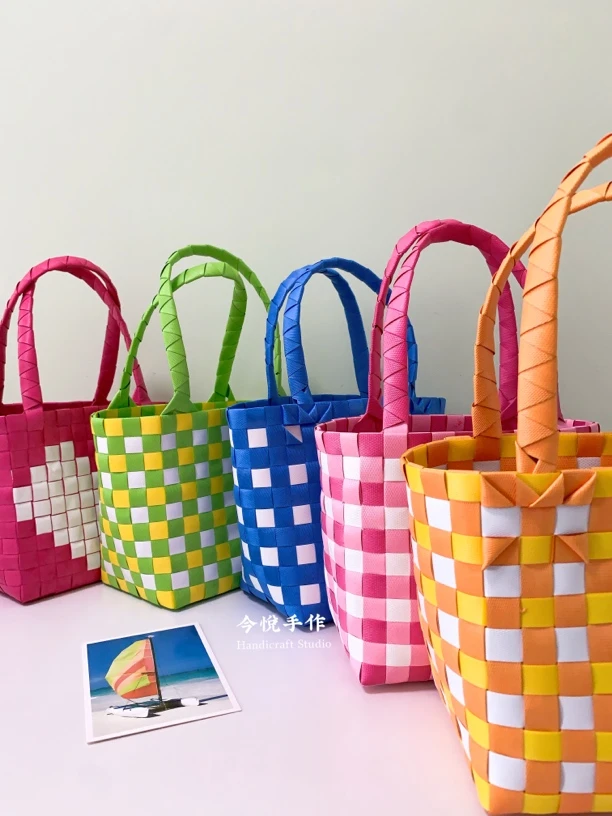 JINYUE手工编织工艺方便手提编织包手作DIY材料包方便制作