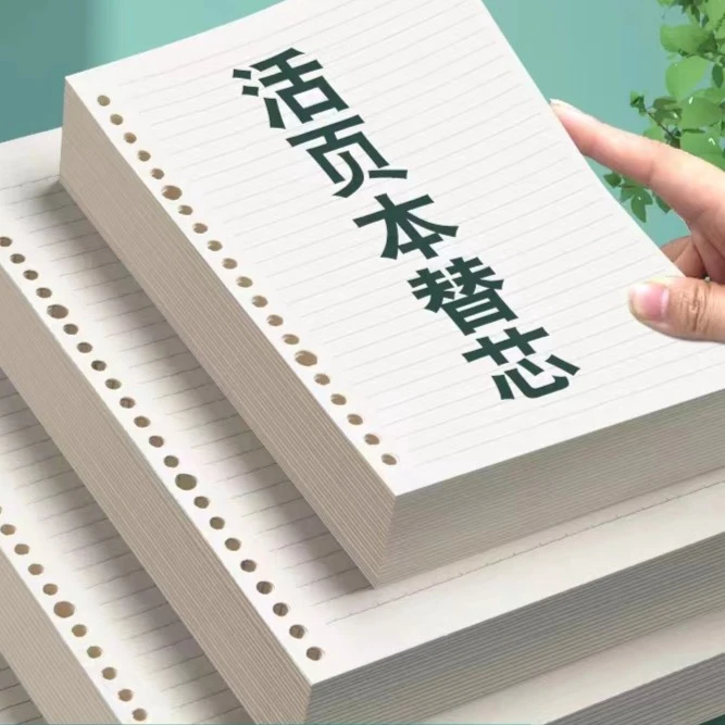 活页替芯/外壳A5-20孔横线英语空白网格双面加厚可替换活页芯