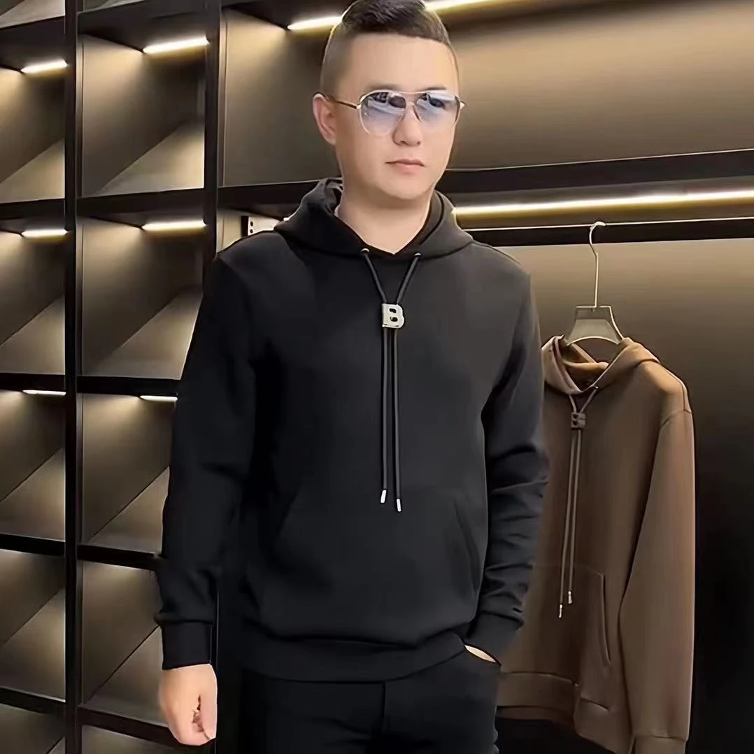 欧洲站连帽卫衣男秋季潮牌套头宽松帽衫2023新款爆款高端带帽上衣