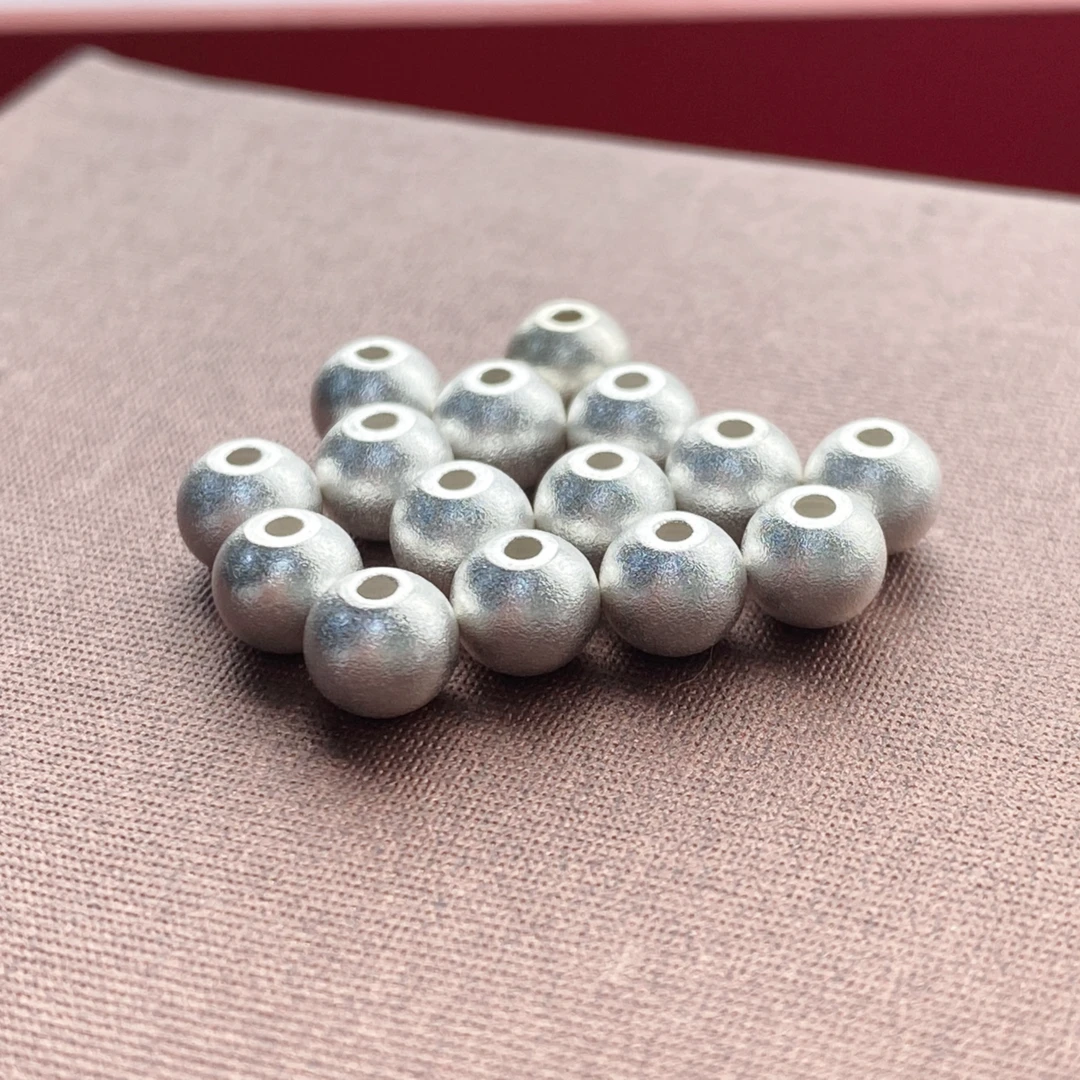 足银银制品 足银9999银珠补珠子按克现场称重卡3-7