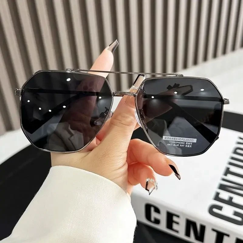 新款墨镜男士开车专用偏光司机镜飞行员双梁近视太阳眼镜可配度数