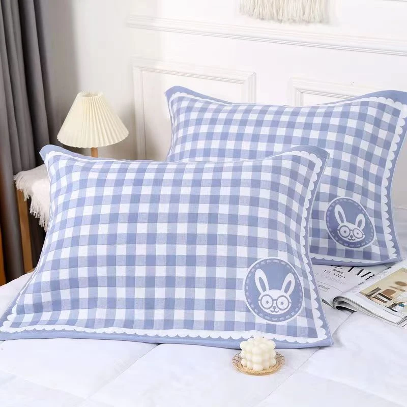 新品多层纱布枕巾家用四季盖巾学生宿舍枕头巾情侣成人透气