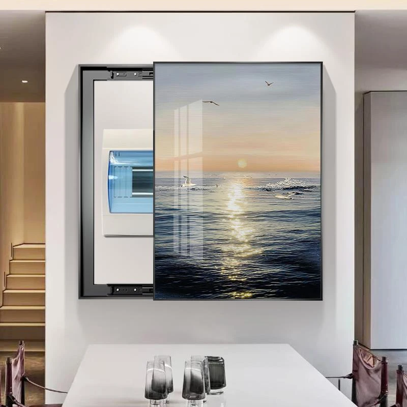 竖款家庭电表箱装饰画免打孔现代简约配电箱电闸箱总开关盒挂画