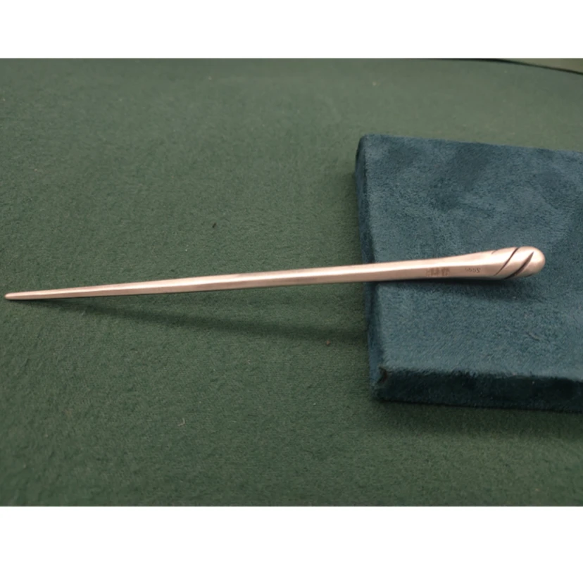 山呷呷 足银银制品 999发簪纯手工实心素簪复古简约中国风百搭