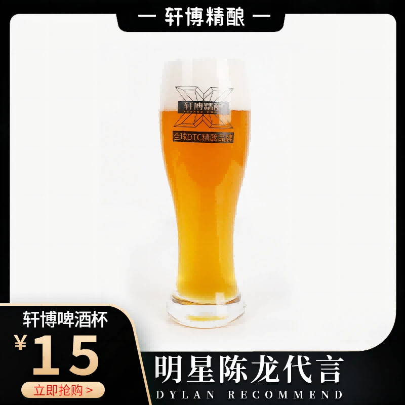 轩博精酿啤酒定制杯子*1一支-S