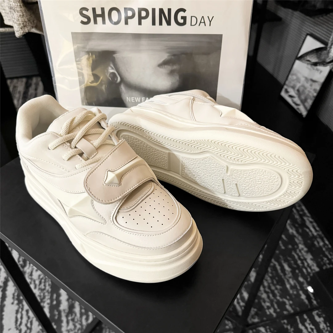 【XGORAD】男士时尚百搭厚底圆头增高轻奢简约休闲时尚低帮板鞋