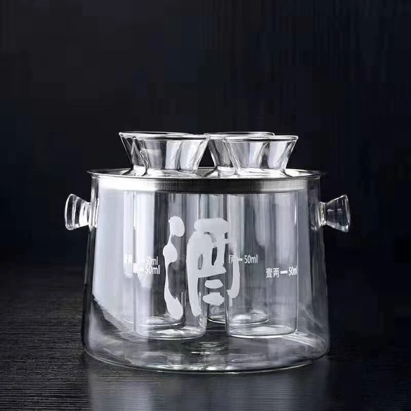 高硼硅玻璃温酒器 温酒器皿 玻璃温酒器套装