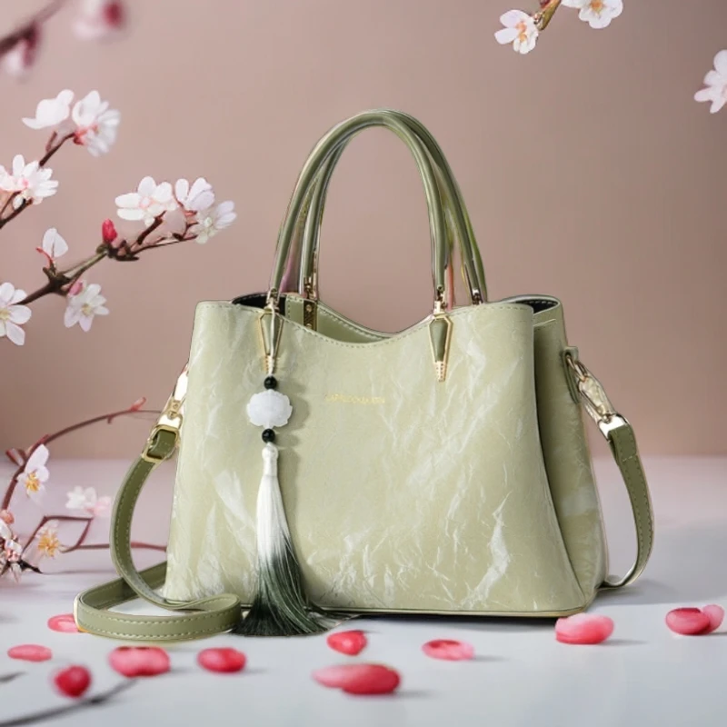 2024新款国风气质百搭女士肩包妈妈包大容量托特包单肩斜挎大包