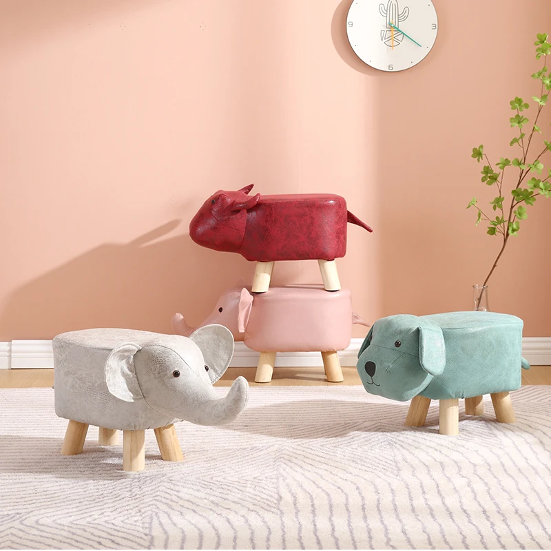 家用创意卡通大象动物凳门口换鞋板凳儿童网红矮凳坐凳可爱小凳子