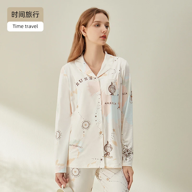 婧麒四季款云慕丝柔软舒适产后月子服喂奶孕妇睡衣哺乳女