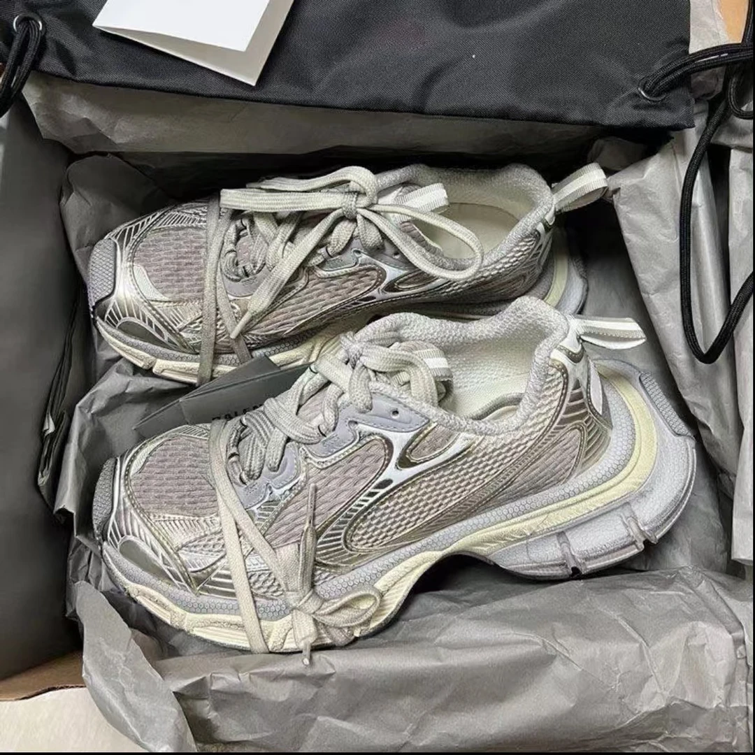 断码清仓-户外爆版{3XL总裁版}休闲百搭复古老爹鞋厚底做旧情侣鞋