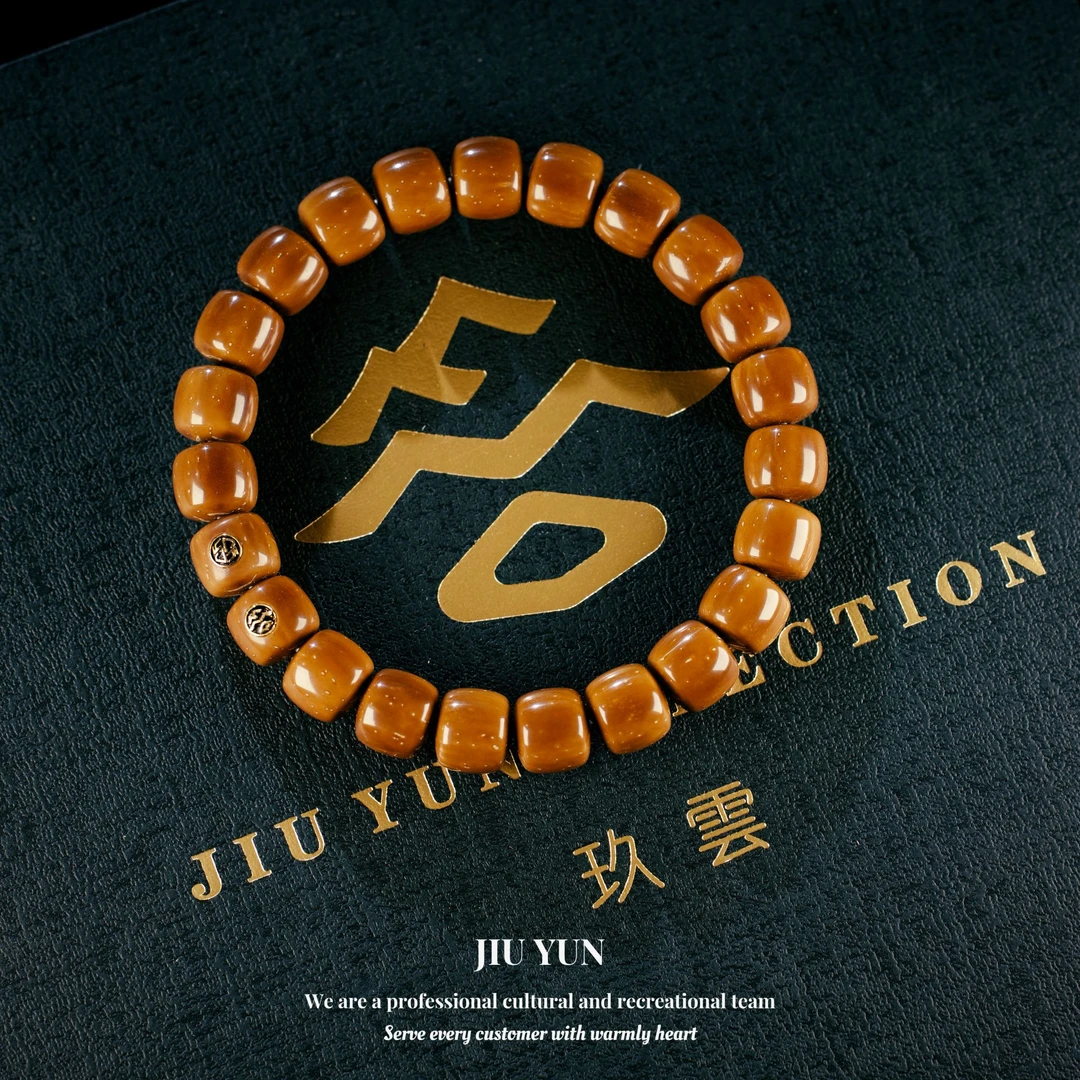 《玖雲出品》紫金鼠实心鼠老型单圈双金手串实心紫金鼠