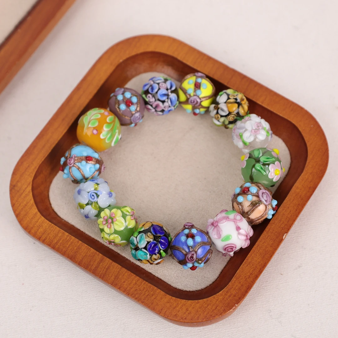 合金手链 LZ1870 穆拉诺彩色蛋糕琉璃手串