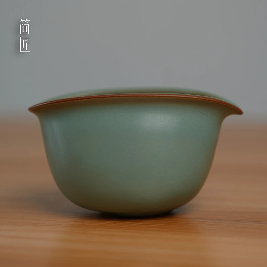 简匠 手工仿古釉汝窑手抓公道杯开片可养220cc