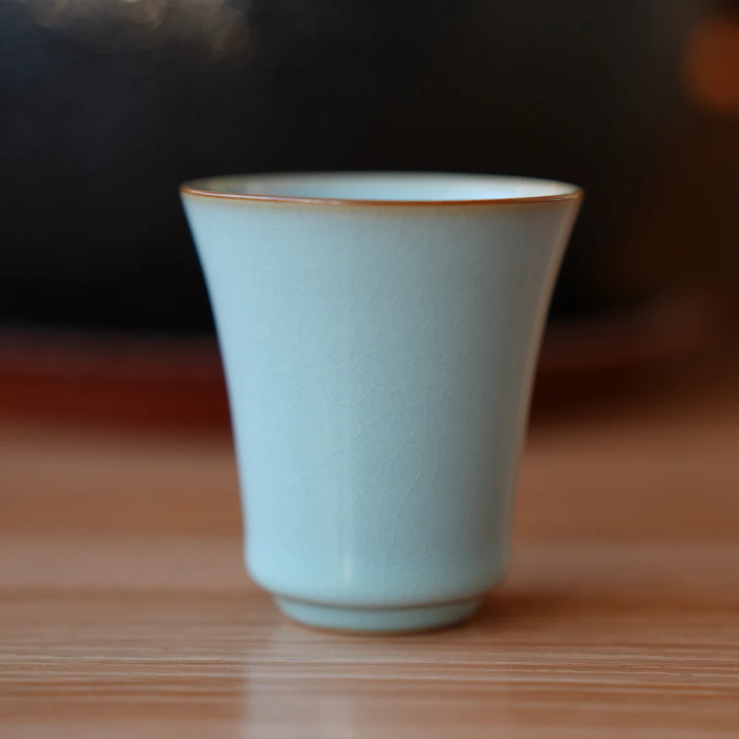 【简匠】汝窑天青闻香杯主人杯